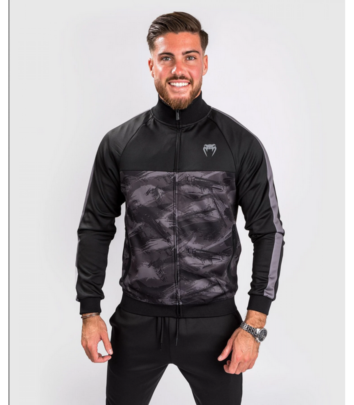 Суитшърт - VENUM CLUB EVO JACKET - BLACK/DARK CAMO​